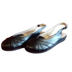 BARDZO SZEROKIE SANDAŁY CZARNE PŁASKIE TEG K 39