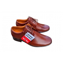 Wygodne skórzane półbuty dziecięce brązowe tęg G nr.33