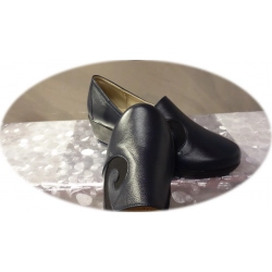 Mokasyny damskie granat koturn 5,5cm nr.38