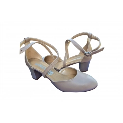 Sandały damskie ze skóry cappuccino nr.37 obc.6