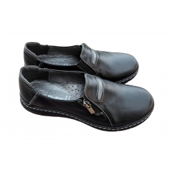 Damskie półbuty wsuwane czarne tęg. G obc.2cm nr 36