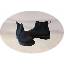 Męskie skórzane czarne trzewiki tęg G nr.42