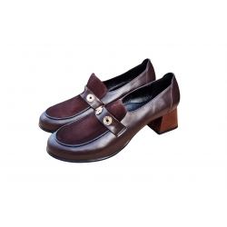 Szerokie czółenka Filipczyk brąz tęg. H nr.45 obc.5