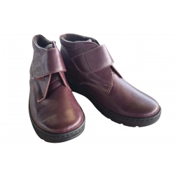 Botki damskie skórzane burgund obc.3cm nr.37