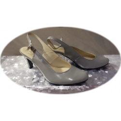 Czółenka damskie popiel obcas 8cm nr.37