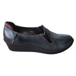 Botki damskie ze skóry popiel obc.5 cm nr.40