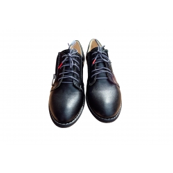 Półbuty damskie ze skóry czarne tęg.G obc.3 nr.41