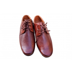 Wygodne skórzane półbuty dziecięce brązowe tęg G nr.30