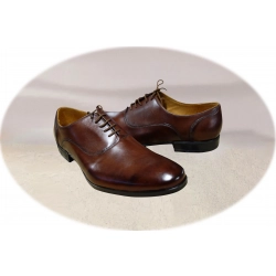 Stylowe skórzane półbuty brąz tęg G nr.43