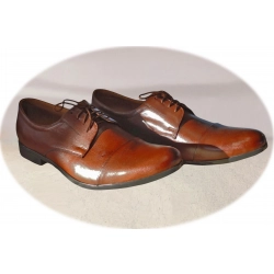 Skórzane półbuty brązowe tęg G nr.45