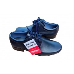 skórzane półbuty Moskała dziecięce granatowe tęg G nr.32