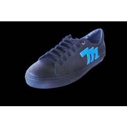 Skórzane buty sportowe niebieskie nr 41