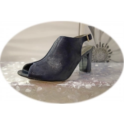 Sandały damskie granatowe obcas 7,5 cm 37