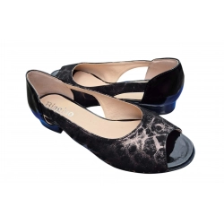 Filipczyk szerokie czarne sandały obc.2 cm nr.38