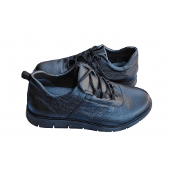 Sportowe skórzane półbuty Moskała czarne tęg G nr.43