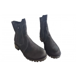 Botki damskie ze skóry czarny obc.4cm nr.41