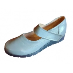 wyprzedaz  damskie czółenko popiel  koturn 2,5 cm szesze  nr.37