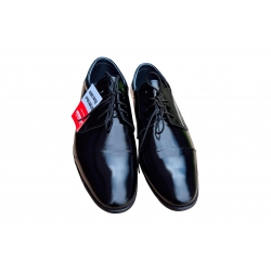 Eleganckie skórzane półbuty Moskała czarne tęg G nr.38