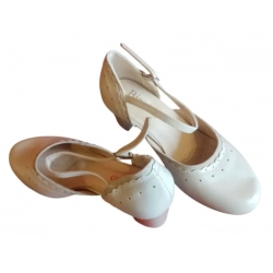 BARDZO SZEROKIE SANDAŁ BEŻ OBCAS 6CM TEG H 38