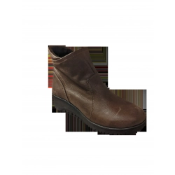 Skórzane botki kawa obcas 4 cm zamek  nr 37