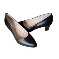 SKÓRZANE czółenko czarne na szerszą stopę tęg G1/2 NR 43,5