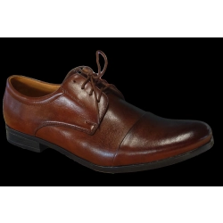 Ponadczasowe Skórzane półbuty brązowe tęg G nr.40