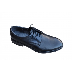 Eleganckie skórzane półbuty Moskała czarne tęg G nr.45