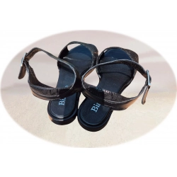 Filipczyk Szerokie sandały czarne skóra ob.2cm nr.39