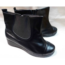 Botki damskie bardzo szerokie koturn 4cm teg. K 42