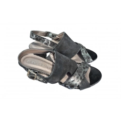 Sandały damskie ze skóry czarny_satyna obc.6 nr.37