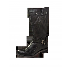 Skórzane kozaki czarne obcas 3cm na zamek nr 36