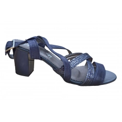 Sandały damskie ze skóry czarne obcas 6cm nr.37