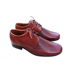 Eleganckie skórzane półbuty brązowe tęg G nr.37