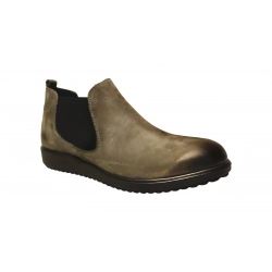 Botki damskie w kolorze popielu koturn 3cm nr.40