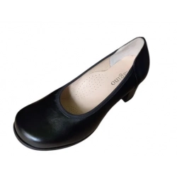 NOWOŚĆ bardzo  szerokie czółenko czarne tęg K 37