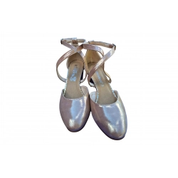 Sandały damskie ze skóry beż_satyna nr.37 obc.6