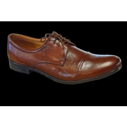 Wygodne Skórzane półbuty brązowe tęg G nr.45