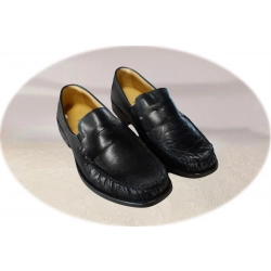 Wygodne Skórzane czarne mokasyny tęg G nr.44