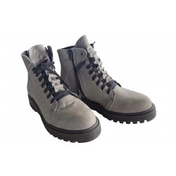 Botki damskie ze skóry popiel obc.3cm nr.37