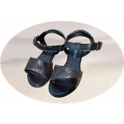 Filipczyk Szerokie sandały czarne skóra ob.2cm nr.39