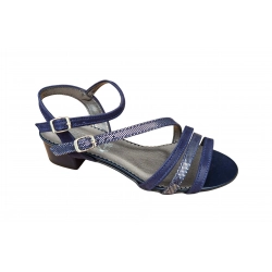 Sandały damskie ze skóry granat_satyna nr.37 obc.4