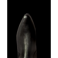 Skórzane kozaki Filipczyk czarne obcas 7,5 cm obwód 43 cm nr 45