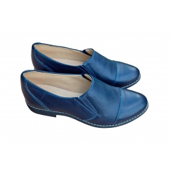 Damskie półbuty wsuwane granatowe tęg.G obc.3 nr.37