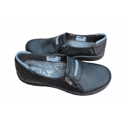 Damskie półbuty wsuwane czarne tęg. G obc.2cm nr 36