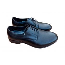 Eleganckie skórzane półbuty czarne tęg G nr.45