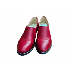 Półbuty damskie ze skóry bordo tęg.G obc.3 nr.37