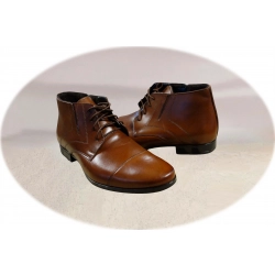 Skórzane brązowe sztyblety tęg G nr.42