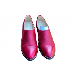 Damskie półbuty wsuwane bordowe tęg.G obc.3 nr.38