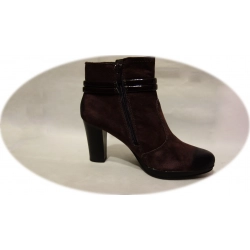Botki damskie w kolorze bordo obcas 8,5cm nr.37