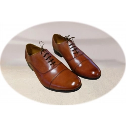 Klasyczne brązowe półbuty ze skóry tęg G nr.40